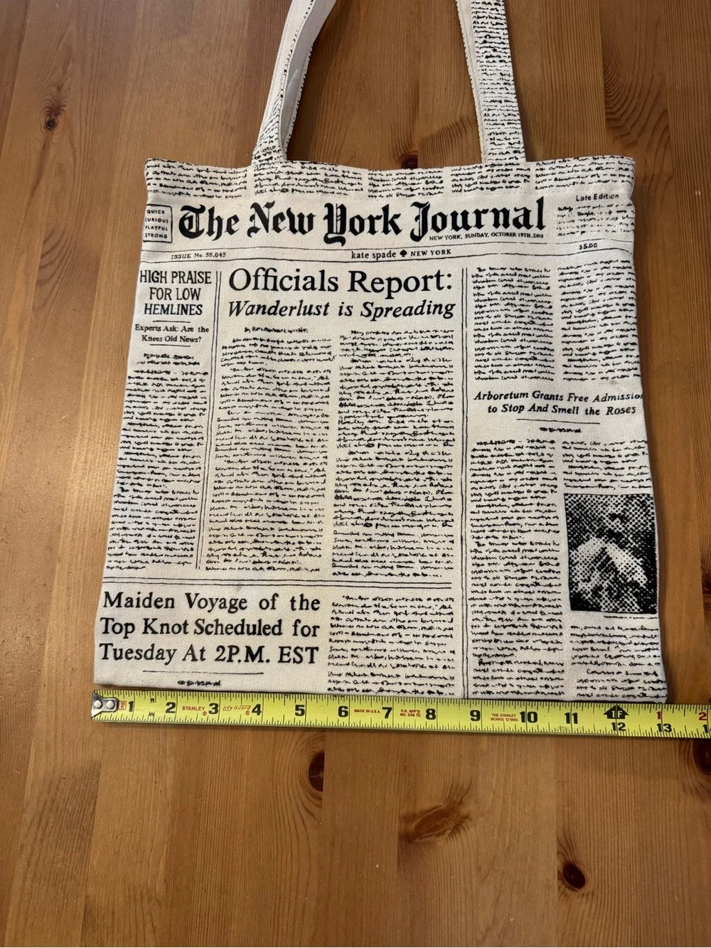 Kate Spade Newspaper Print Tote Bag in